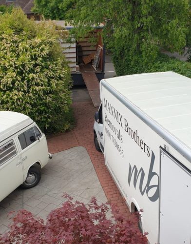 Our vans on domestic driveway